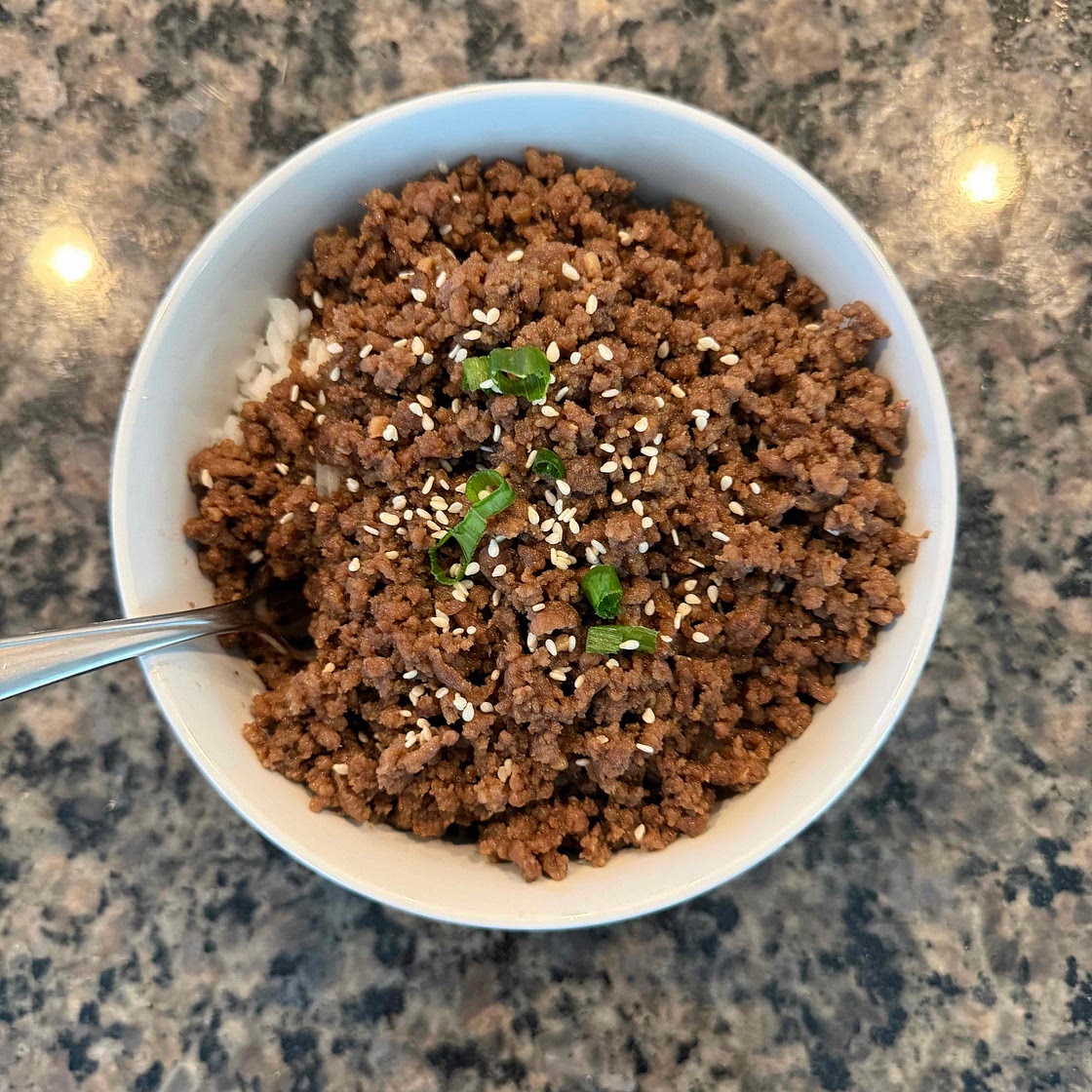 Korean Ground Beef and Rice Bowls