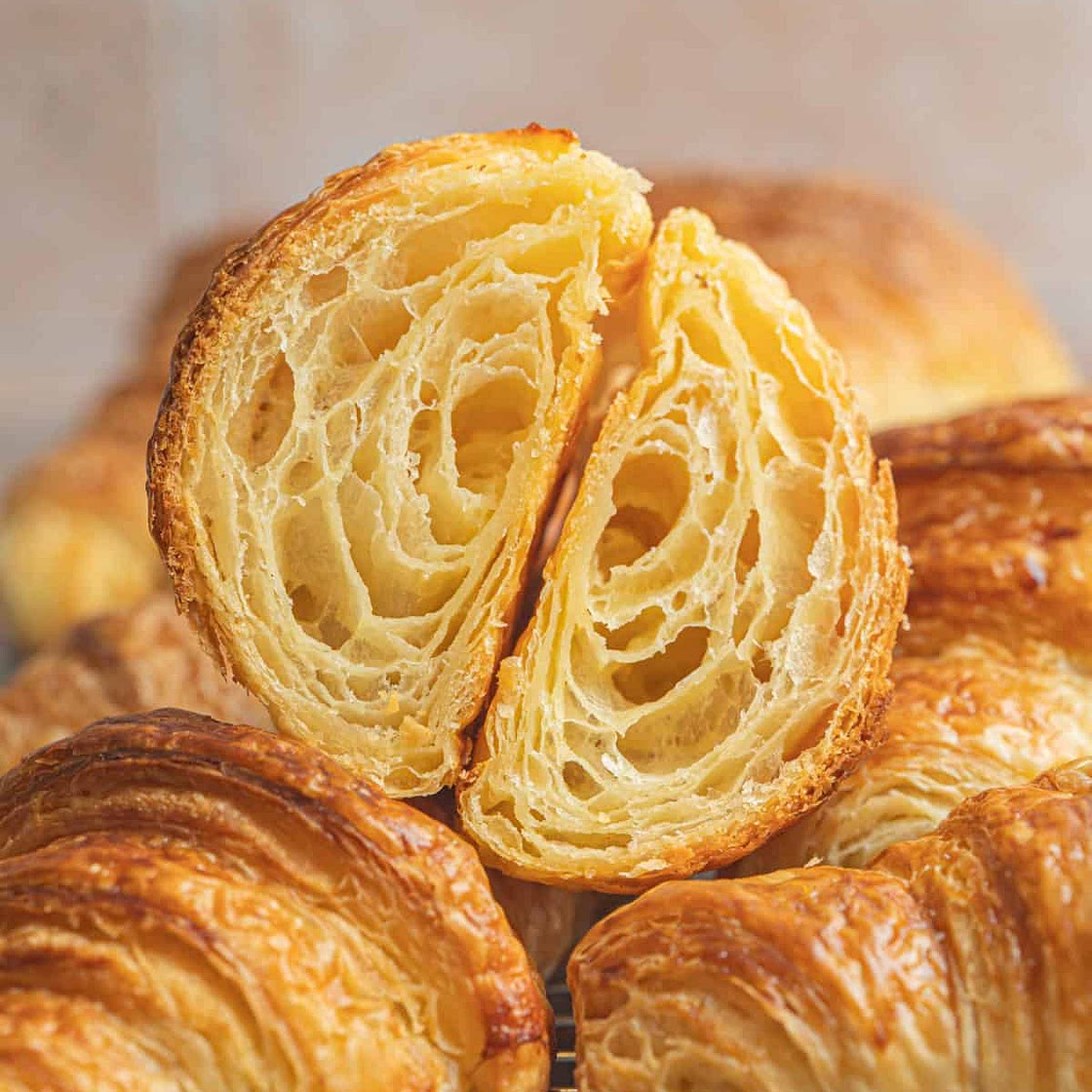 Step by Step Sourdough Croissants