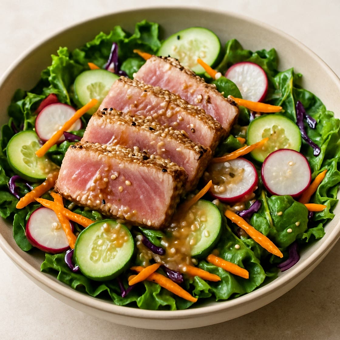 Sesame Miso Tuna Salad