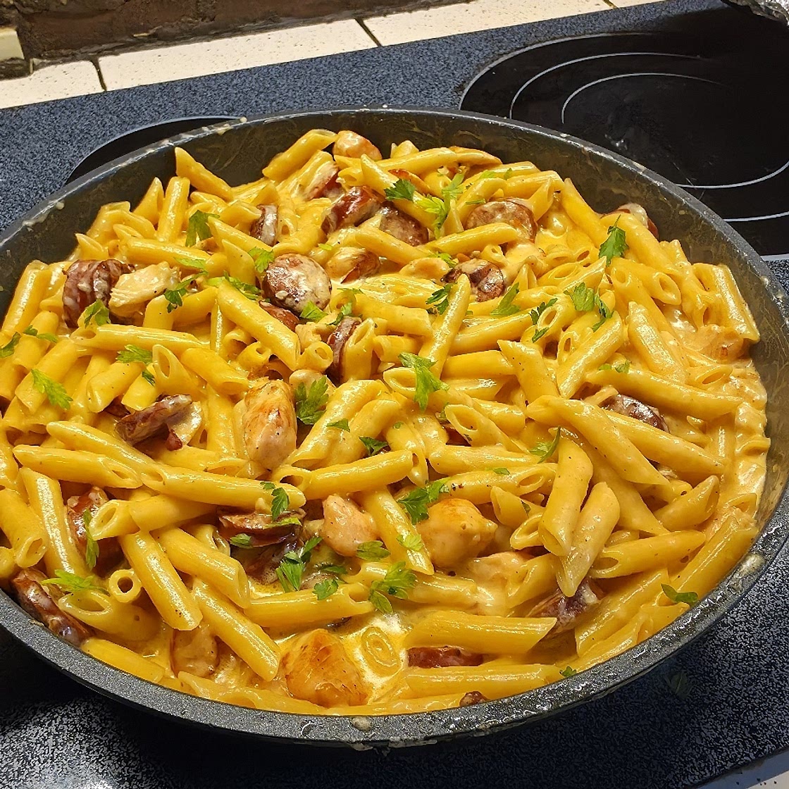 One Pot Cajun Chicken Alfredo