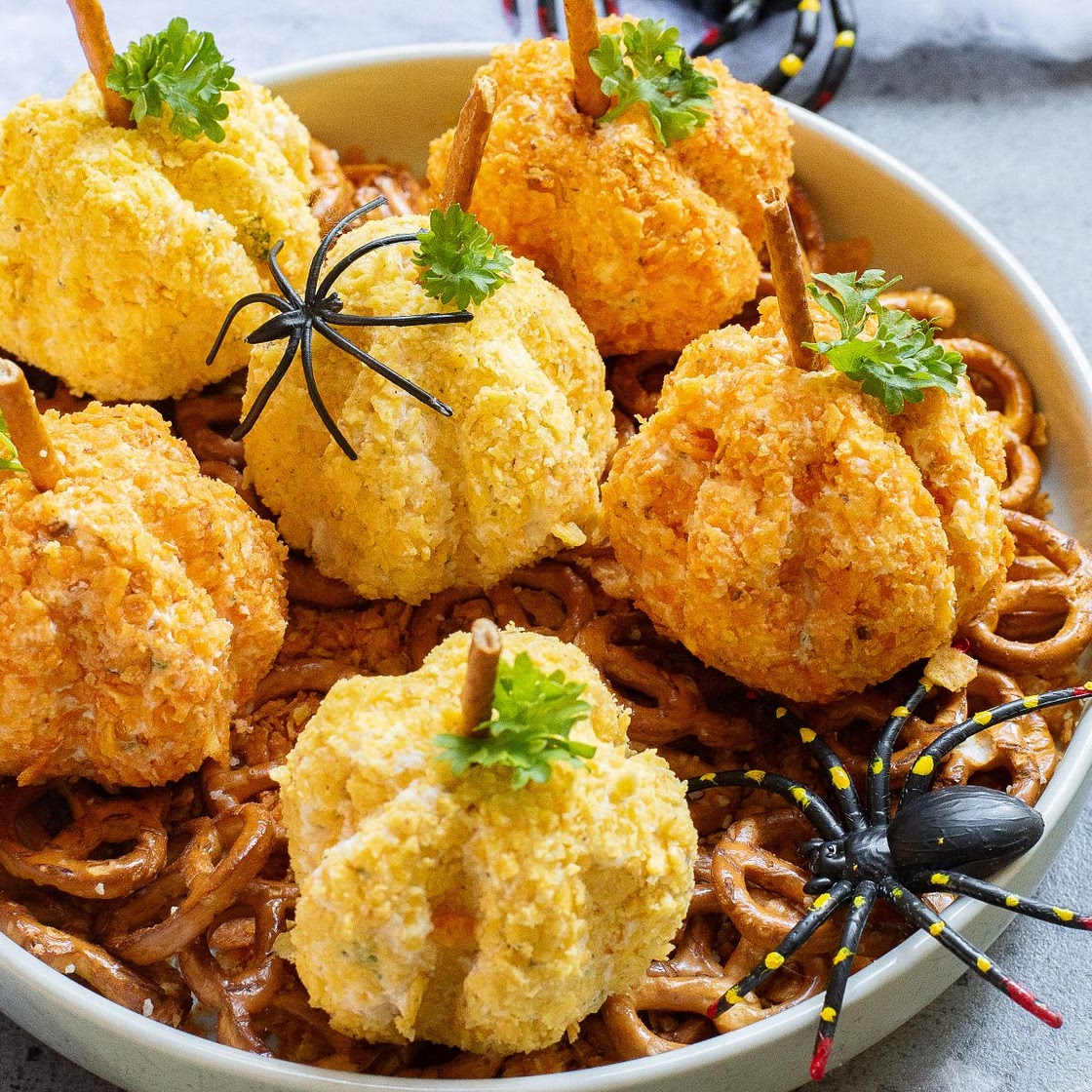 Pumpkin-Shaped Cheeseball