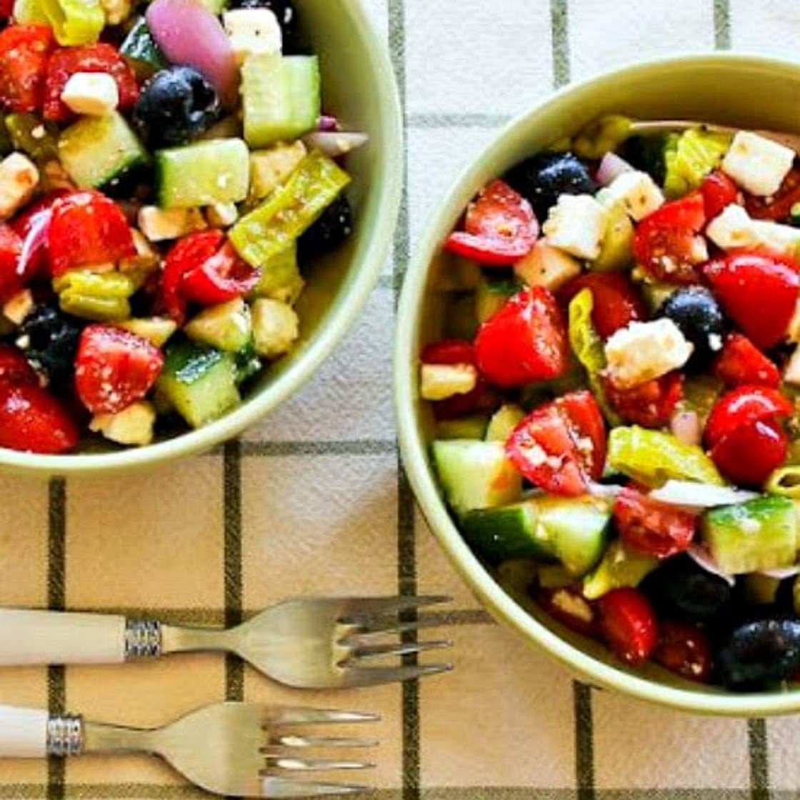 Chopped Greek Salad with Peperoncini