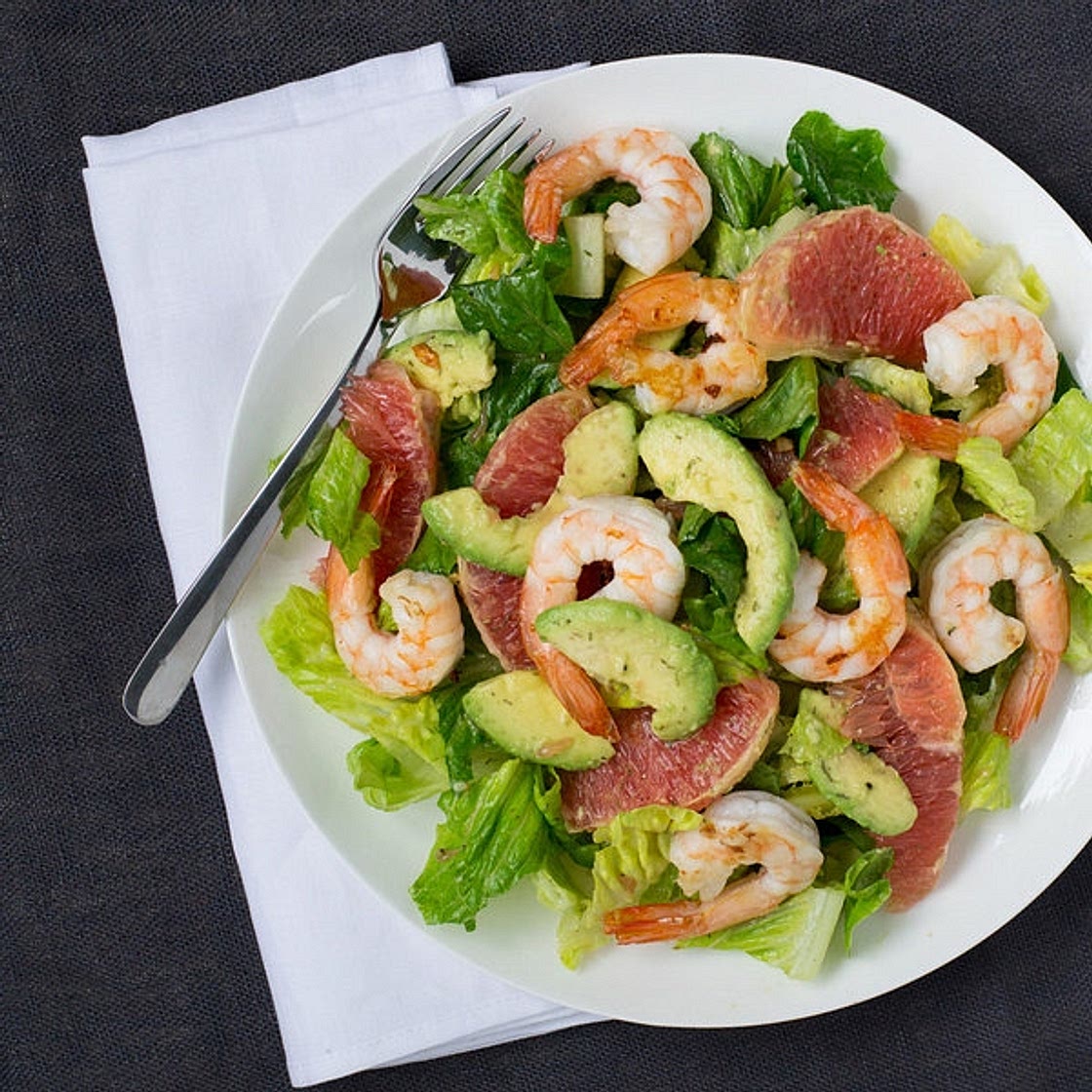 Avocado, prawn, & grapefruit salad