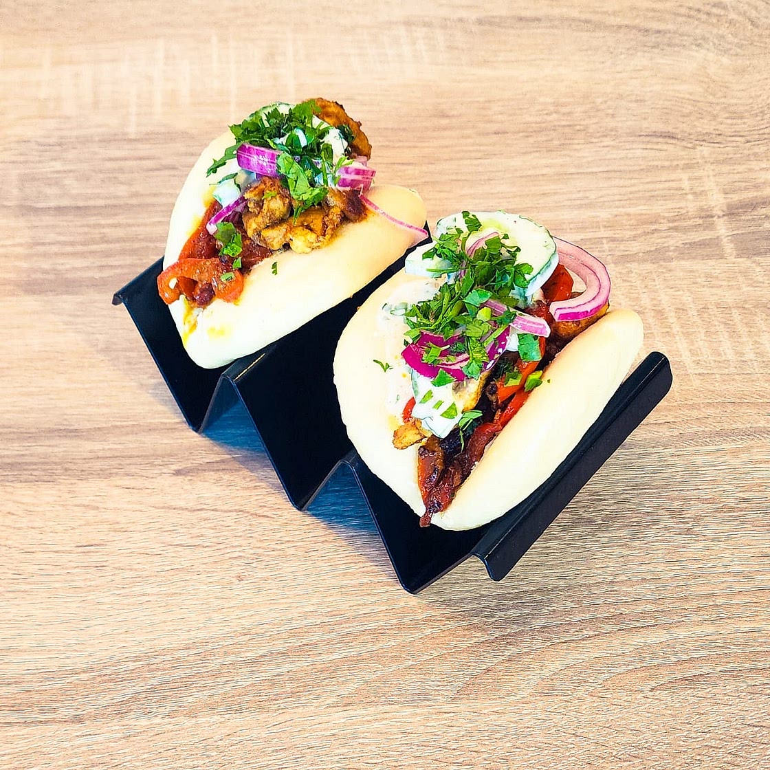 Bao buns fusion au poulet au curry & fines herbes