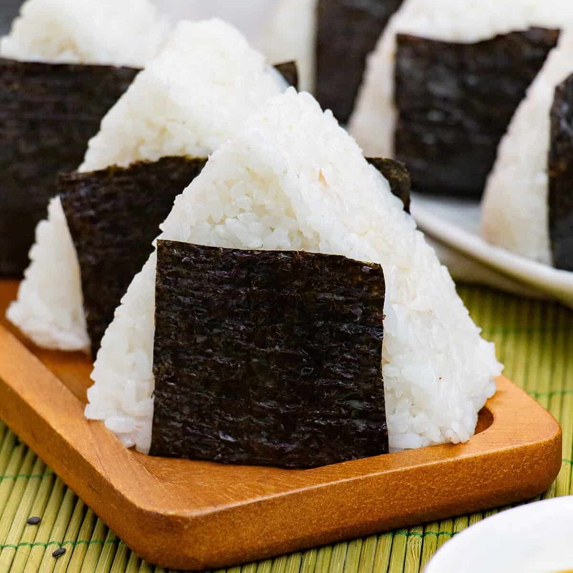Classic Japanese Onigiri with Tuna