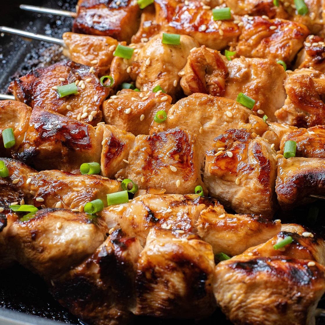 Stovetop Teriyaki Chicken Kabobs