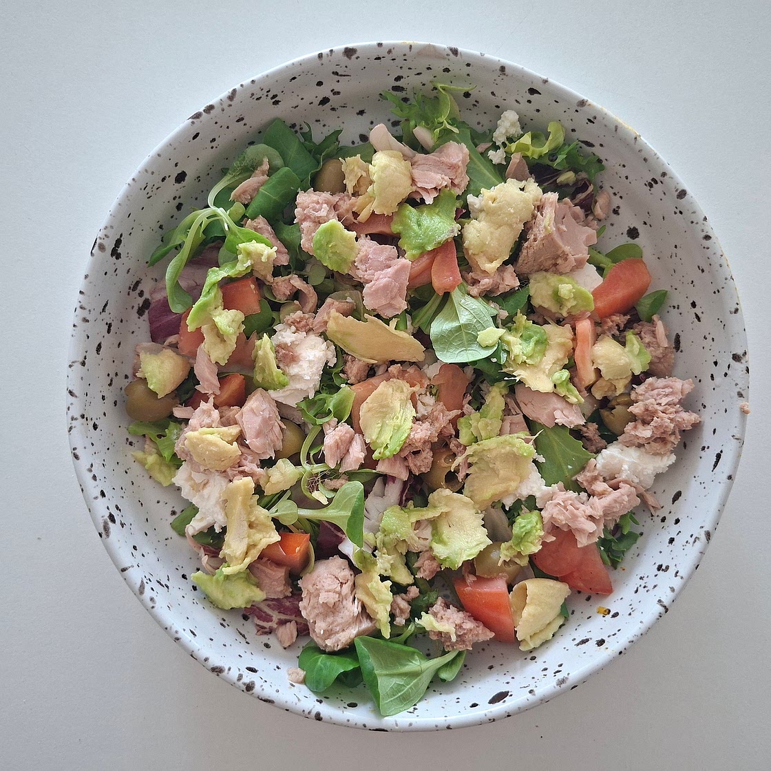 Salad - Tuna, Avocado, Feta, Tomatoes and Olives
