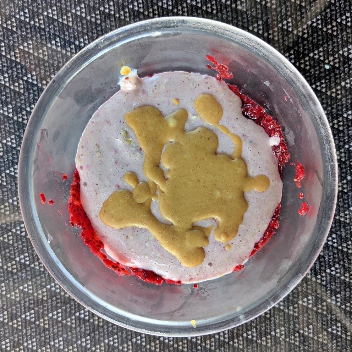 PB&J Blended Oats with Peanut Butter Magic Shell