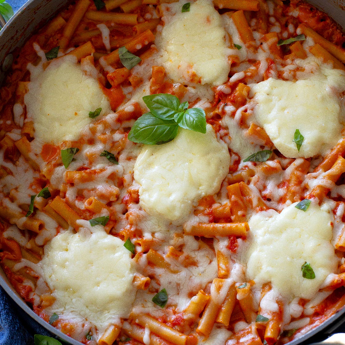 One-Pan Baked Ziti Skillet