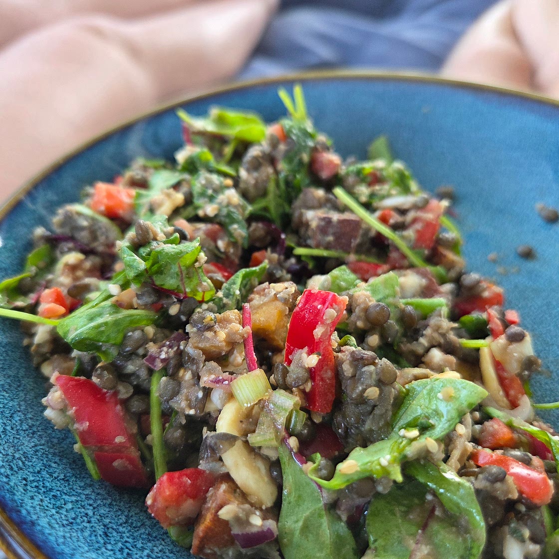 Linsen Tofu Salat