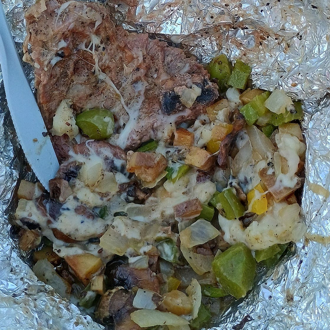 Cheese Steak Campfire Packets
