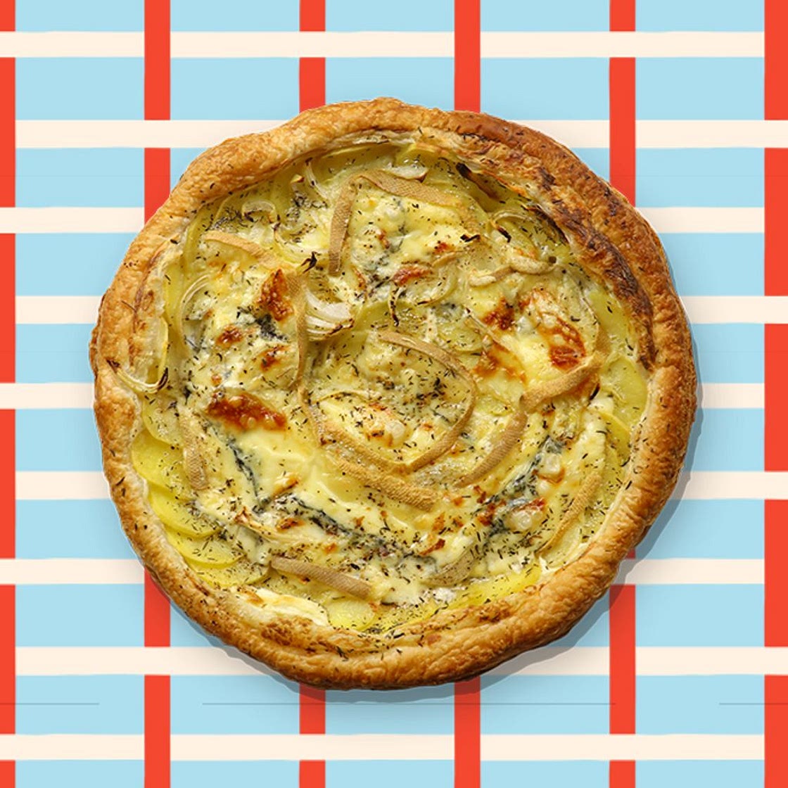 Tarte fine pommes de terre & morbier
