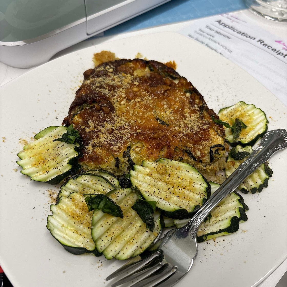 Zucchini Quiche with Quinoa Crust