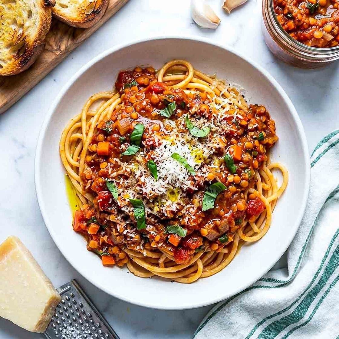 Red Lentil Bolognese