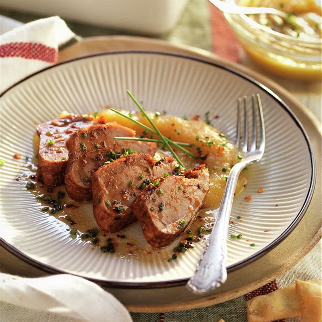 Solomillo de Cerdo con Compota de Manzana