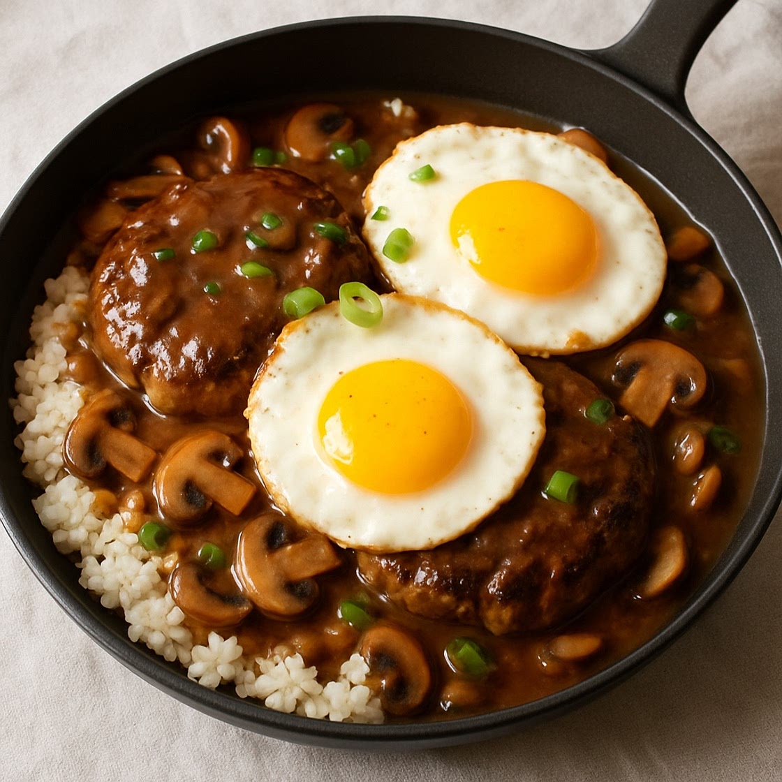 One-Pan Loco Moco Bowl (Serves 2–3)