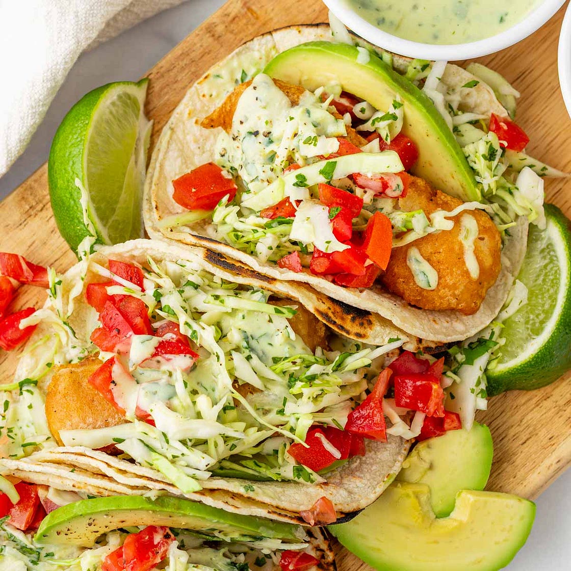 Fried Baja Fish Tacos (Beer Battered)