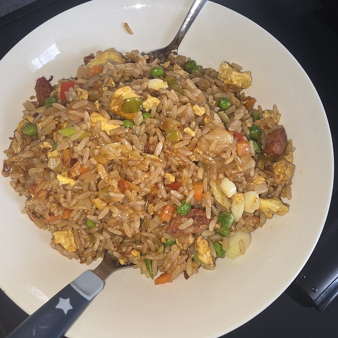 Chinese Sausage Fried Rice (Lop Cheung Chow Fan)
