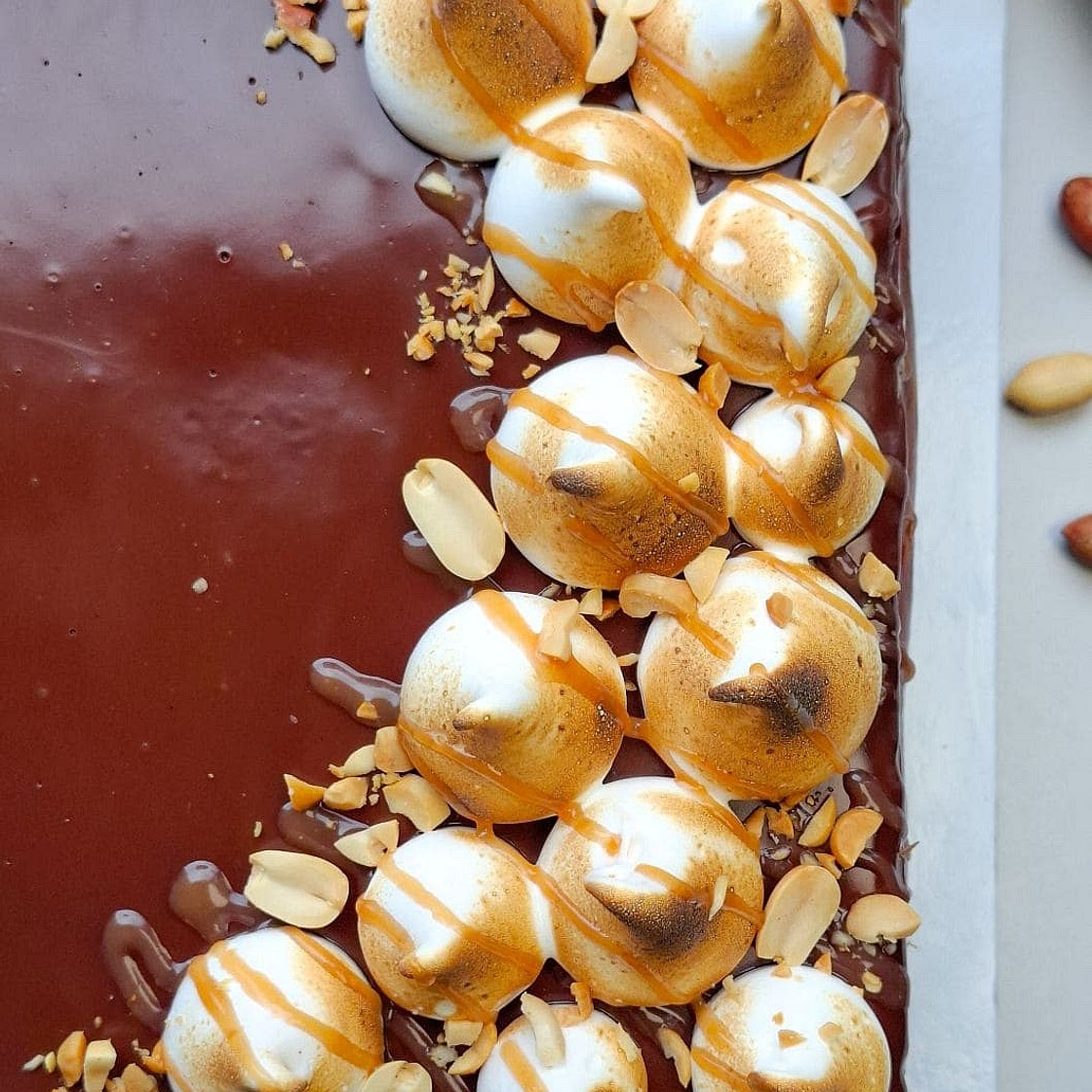 Snickers-Inspired Layered Cake