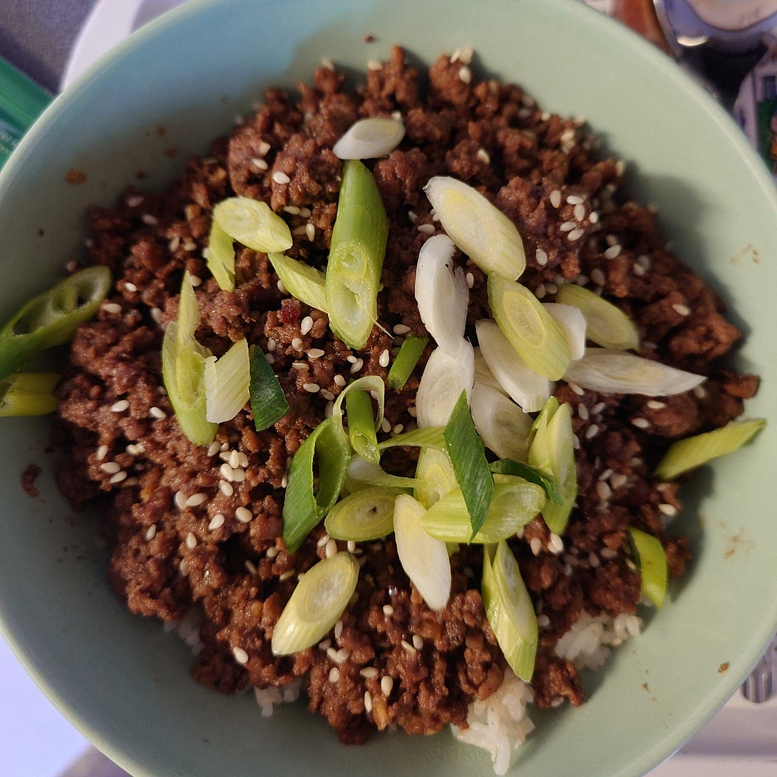 Korean Ground Beef and Rice Bowls