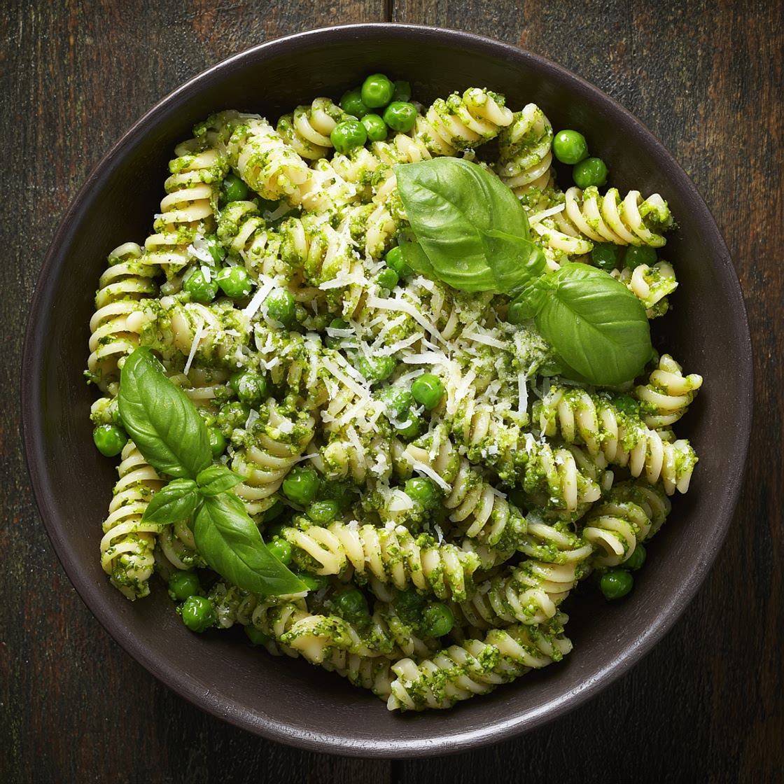 Pasta, Pesto and Peas
