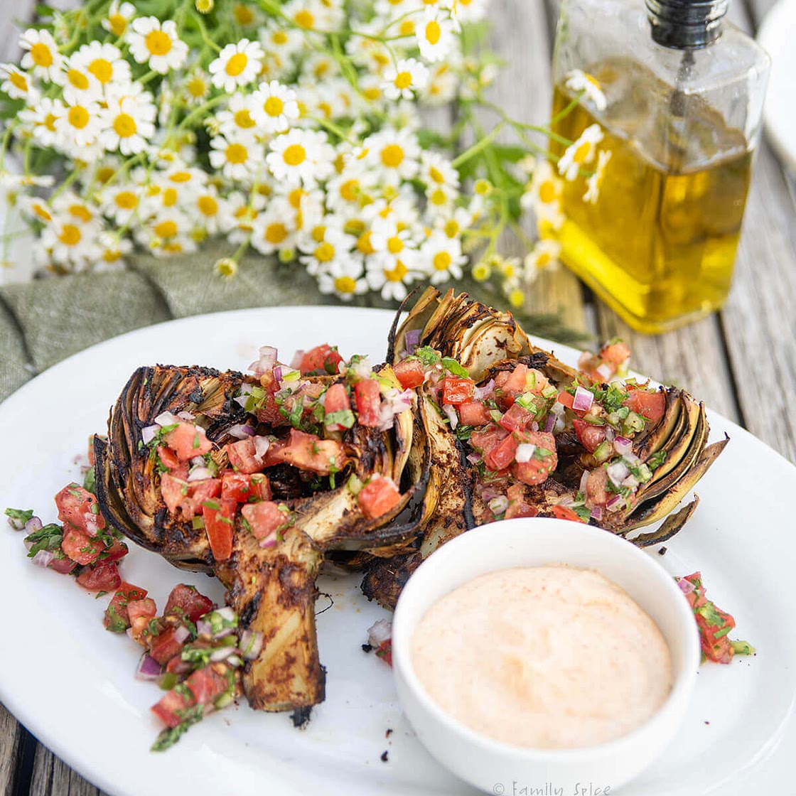 Chile Lime Grilled Artichokes