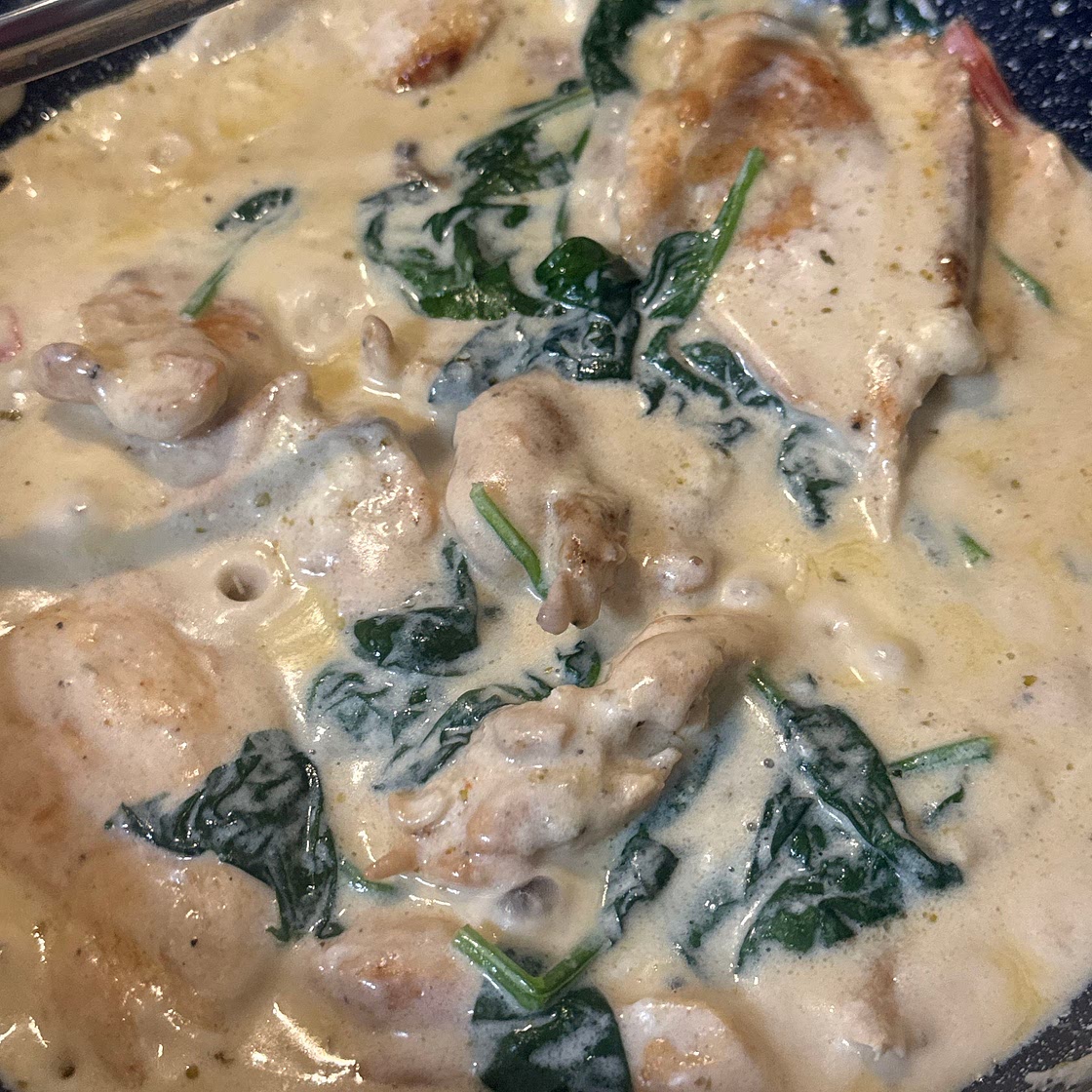Creamy Parmesan Garlic Mushroom Chicken