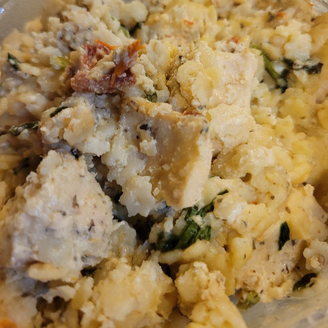 Slow Cooker Creamy Tuscan Chicken Orzo
