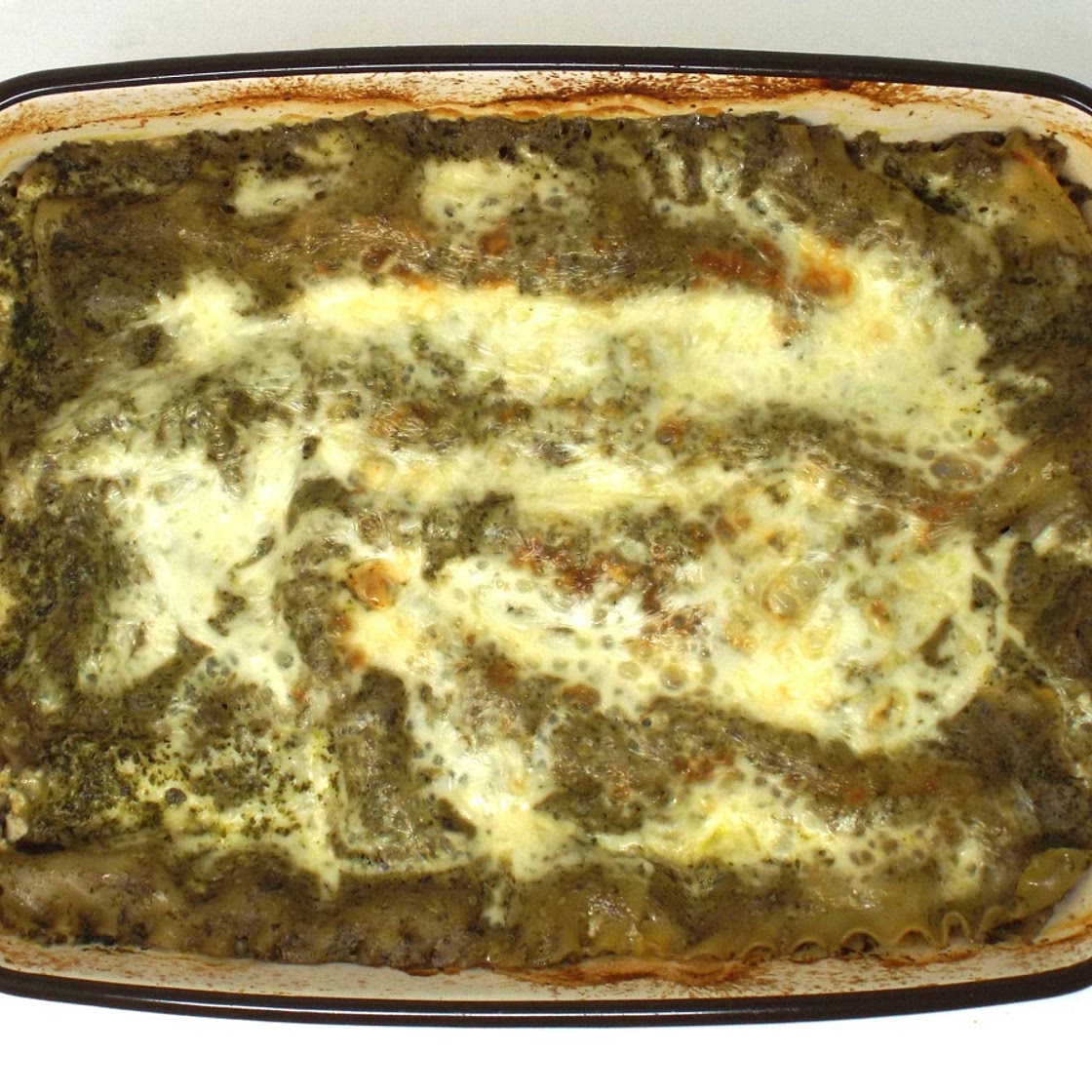 Three Cheese Pesto Lasagna