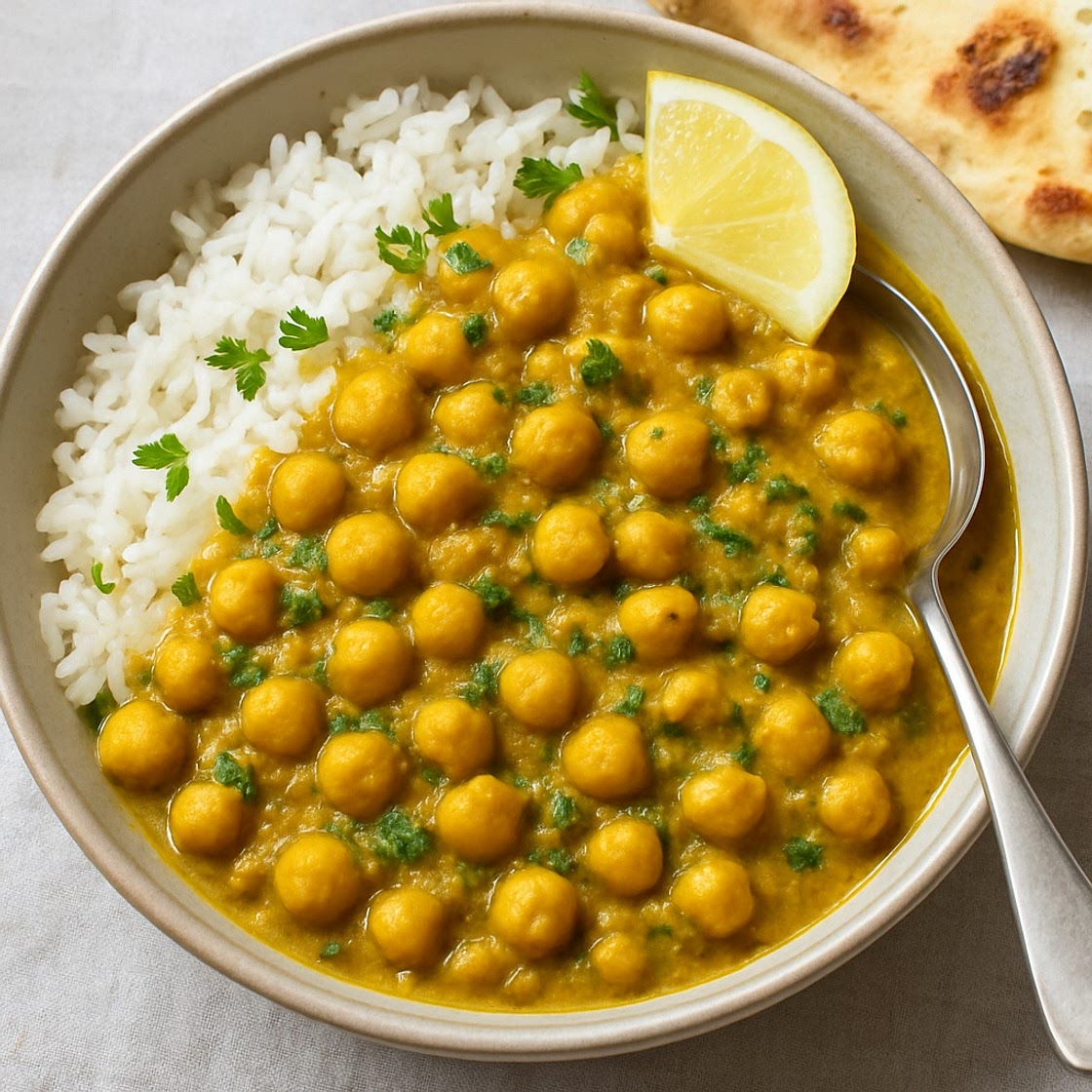 Spiced Chickpea Curry (No Tomato Version)