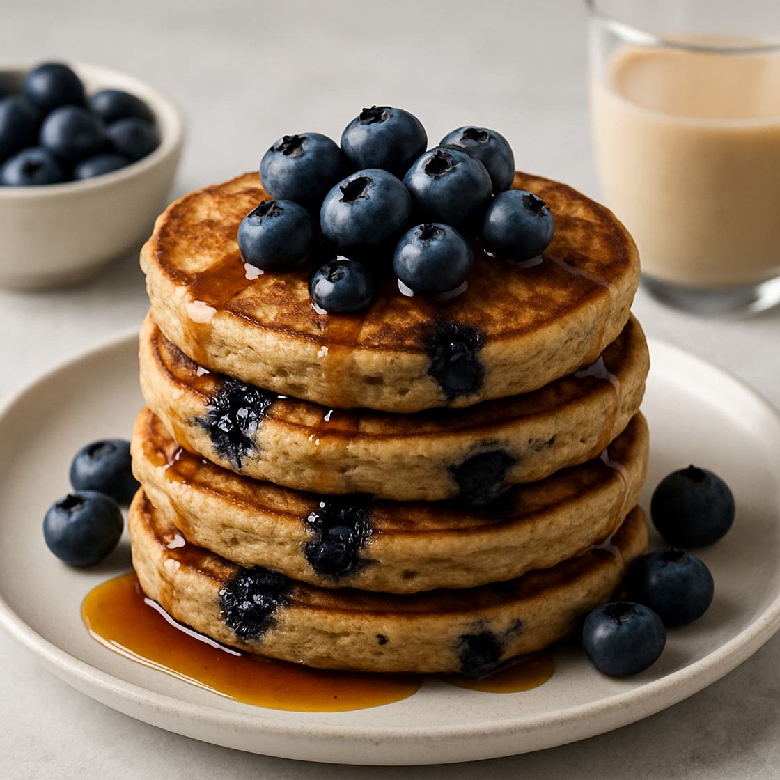 Blueberry Protein Pancakes