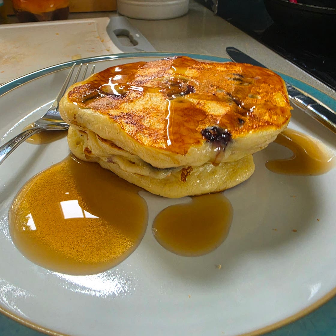 Blueberry Protein Pancakes