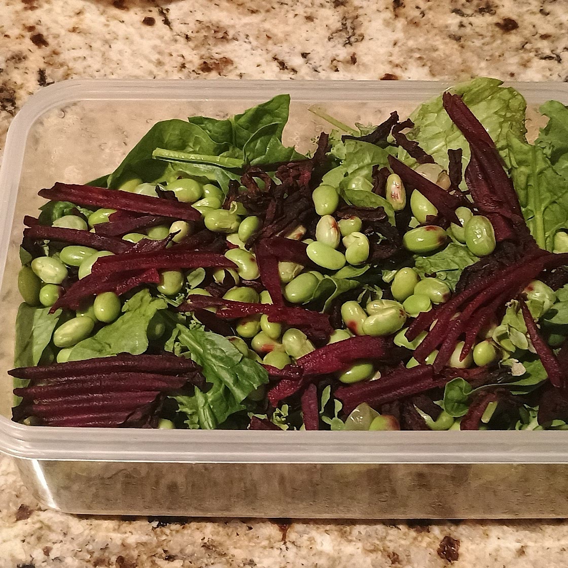 Green Salad with Edamame & Beets