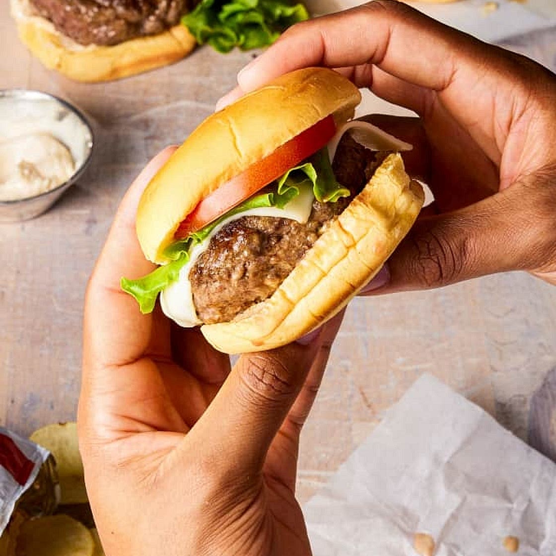 Blended Mushroom, Beef, & Bean Burger
