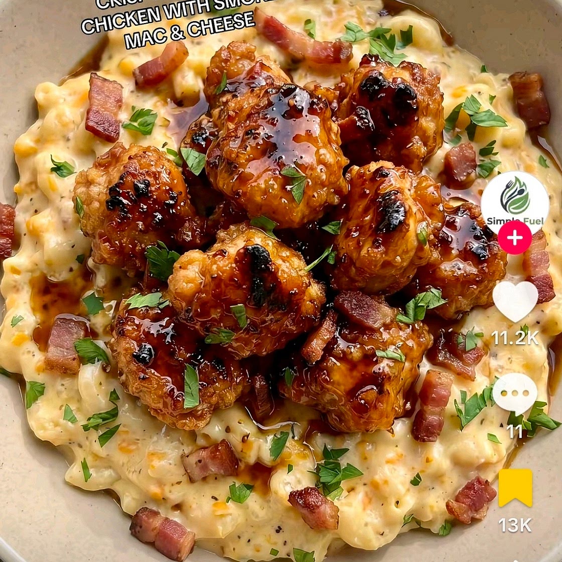 Crispy Hot Honey Chicken with Smoked Mac & Cheese