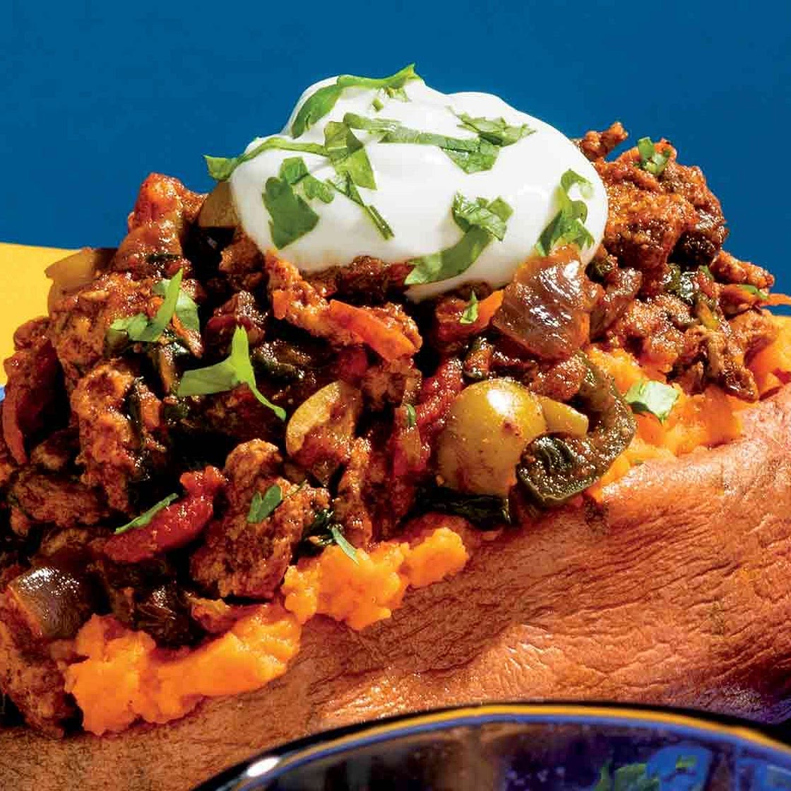 Picadillo Stuffed Sweet Potato