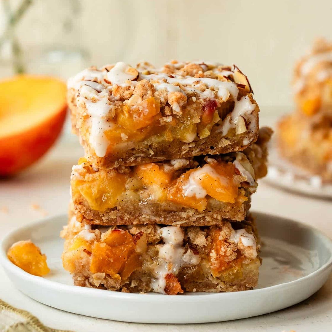 Peach Pie Crumb Bars