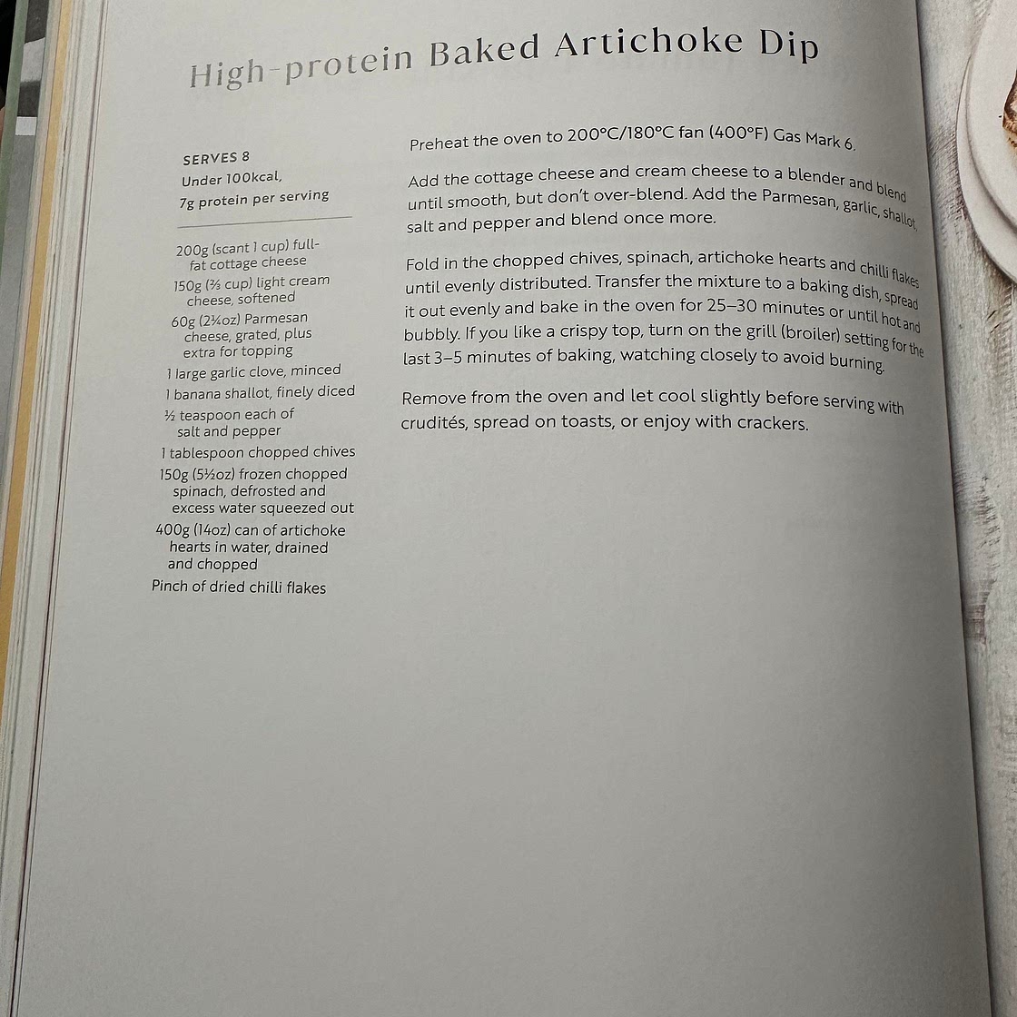 High-protein Baked Artichoke Dip