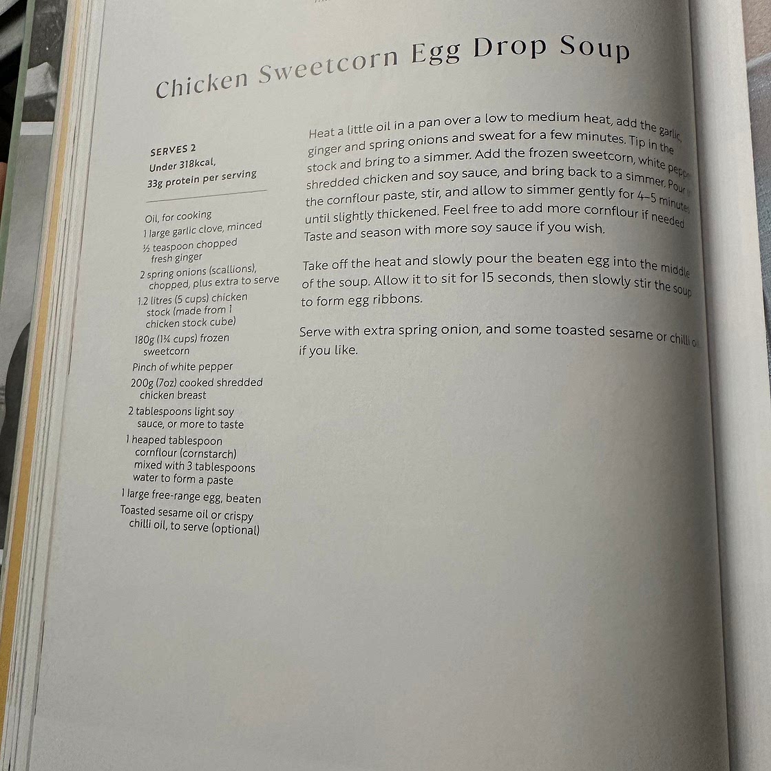Chicken Sweetcorn Egg Drop Soup