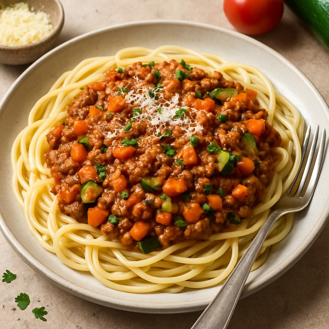 Italian Spaghetti Bolognese with Hidden Veggies