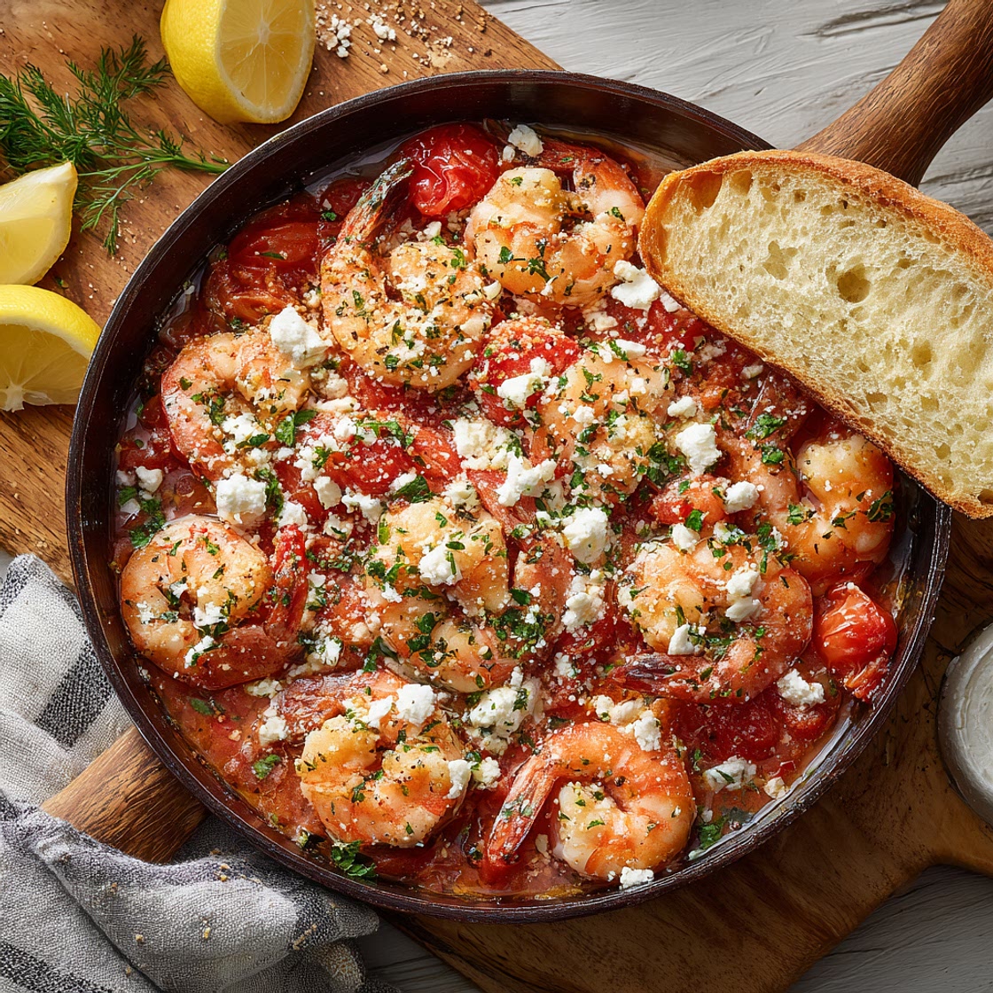 Baked Shrimp with Tomatoes and Feta