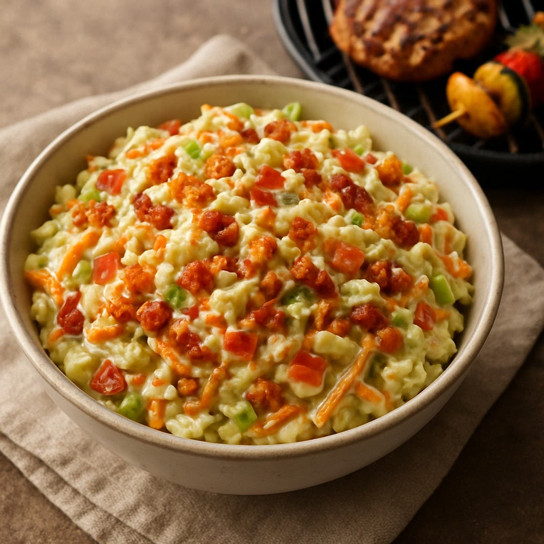 Cremiger Crunch-Salat zum Grillen