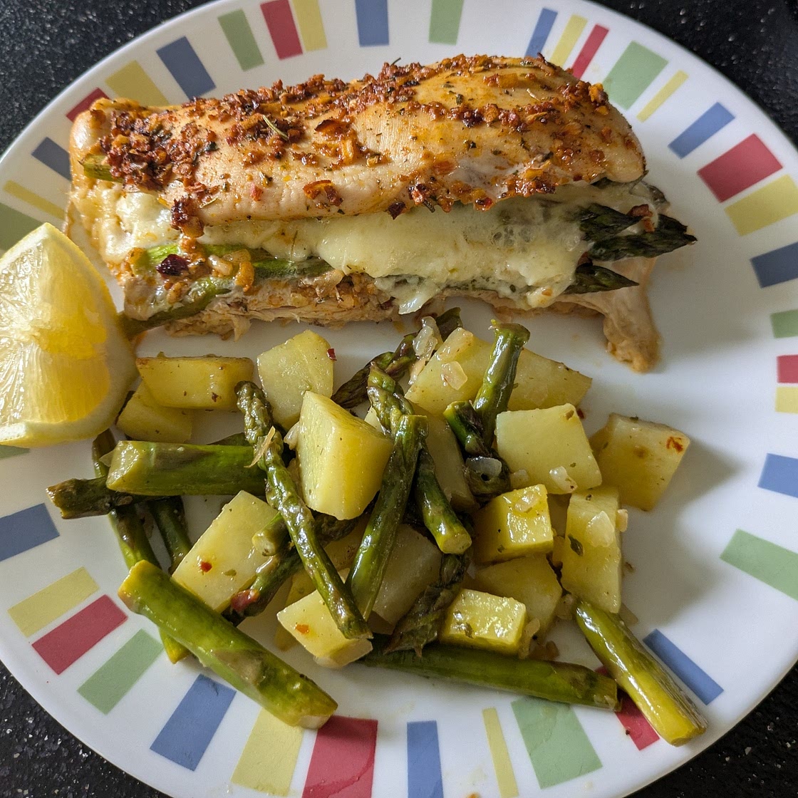 Asparagus & Cheese Stuffed Chicken {Low-carb/ Keto Friendly!}