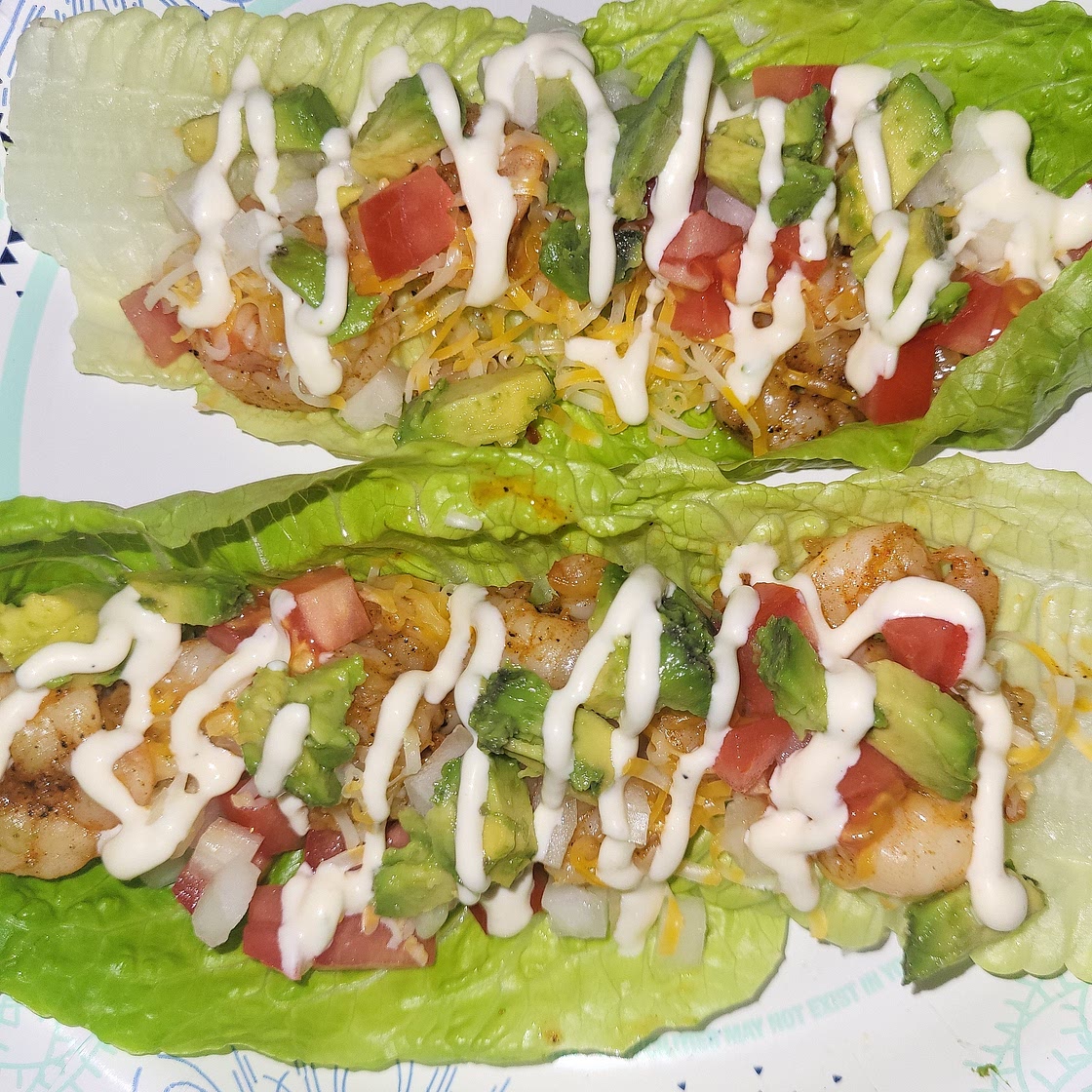 Keto/low carb shrimp lettuce boats
