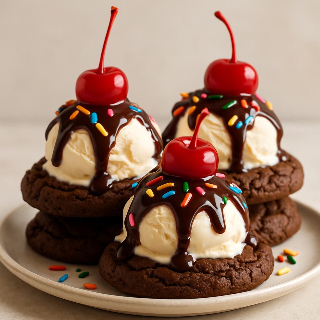 Brownie Sundae Cookies