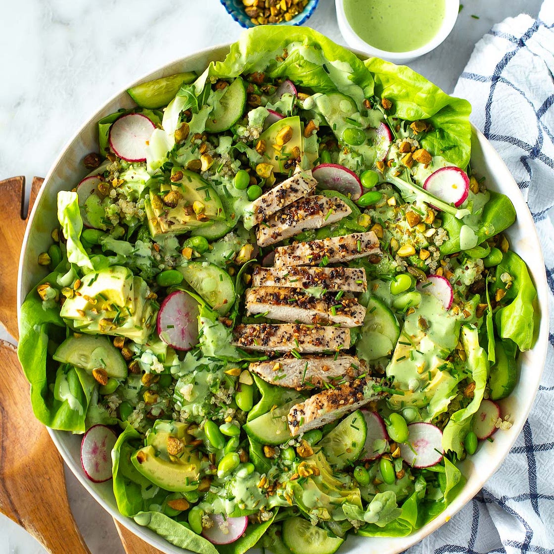 Green Goddess Salad (High Protein!)
