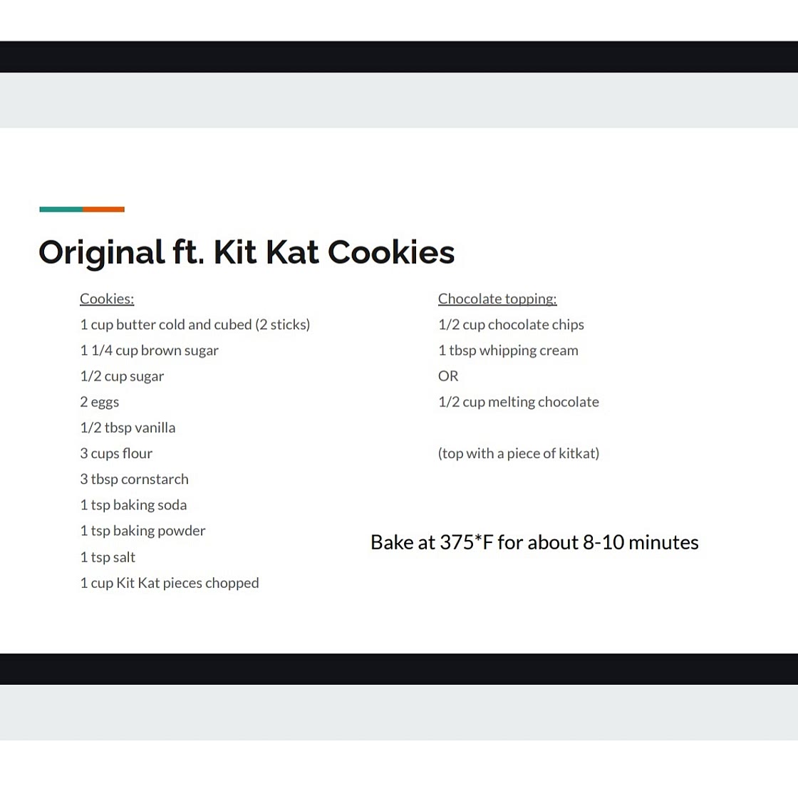 Original ft. Kit Kat Cookies
