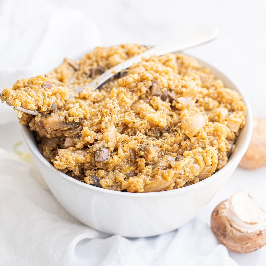 Vegan One Pot Mushroom Quinoa Risotto