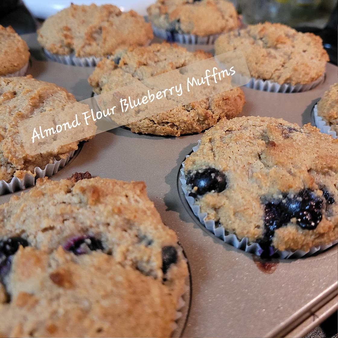 Almond Flour Blueberry Muffins