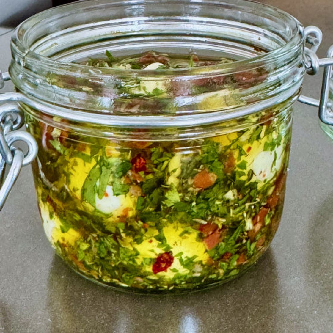 Marinated mini Mozzarella balls